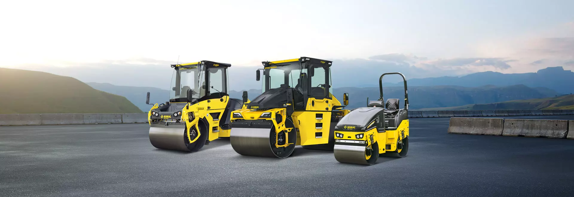 Valjarji BOMAG z enojnim in dvojnim bobnom slika